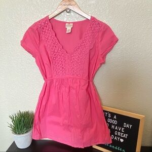 Two hearts maternity top pink empire waist blouse